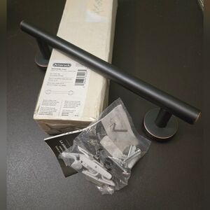 NEW-AMEROCK -9" TOWEL BAR- OIL RUBBED BRONZE S/S - BH265460RB ARRONDI-WALL MOUNT